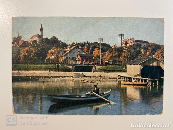 Postais: TARJETA POSTAL. ALEMANIA. STARNBERGER SEE. KIRCHE UND SCHLOB. MEDIDAS APROX.: 13.5 X 9 CM