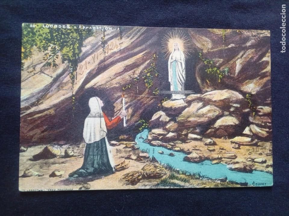 Postales: Postal antigua de Lourdes l Apparition