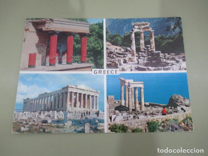 Postales: Greece - Antiquit&eacute;s. Ancient Monuments - Escrita - Foto 1