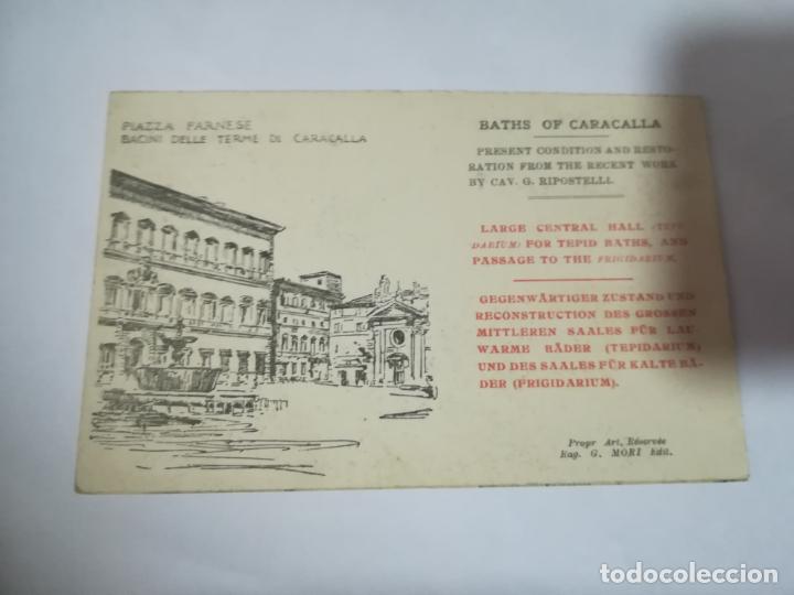 Cartes Postales: TARJETA POSTAL. ITALIA. LES THERMES DE CARACALLA. BATHS OF CARACALLA. PIAZZA FARNESE. VER