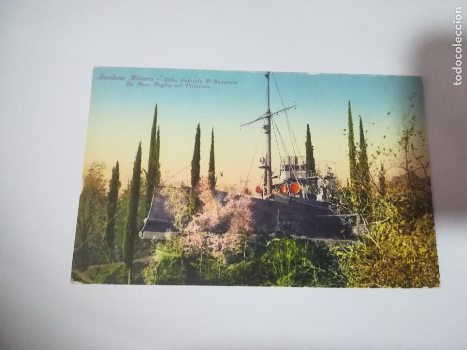 Postcards: TARJETA POSTAL. ITALIA. GARDONE RIVIERA. VILLA GABRIELE D'ANNUNZIO. LA NAVE PUGLIA NEL VITTORIALE