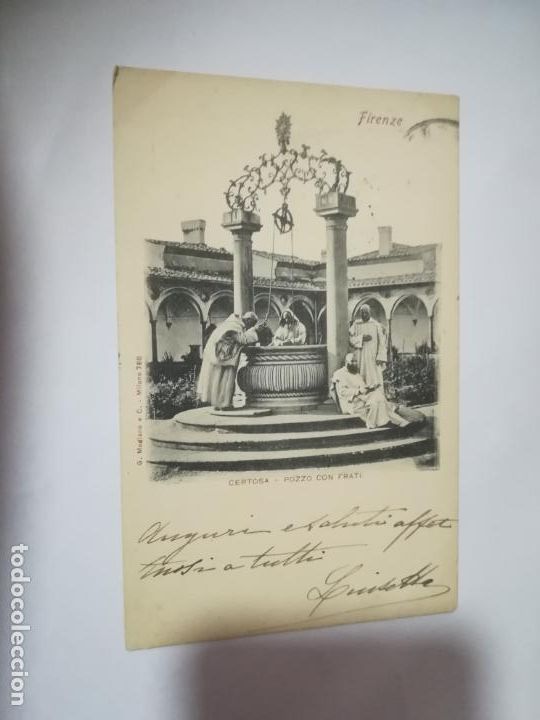 Postcards: TARJETA POSTAL. ITALIA. CERTOSA. POZZO CON FRATI. FIRENZE. G.MODIANO. 788