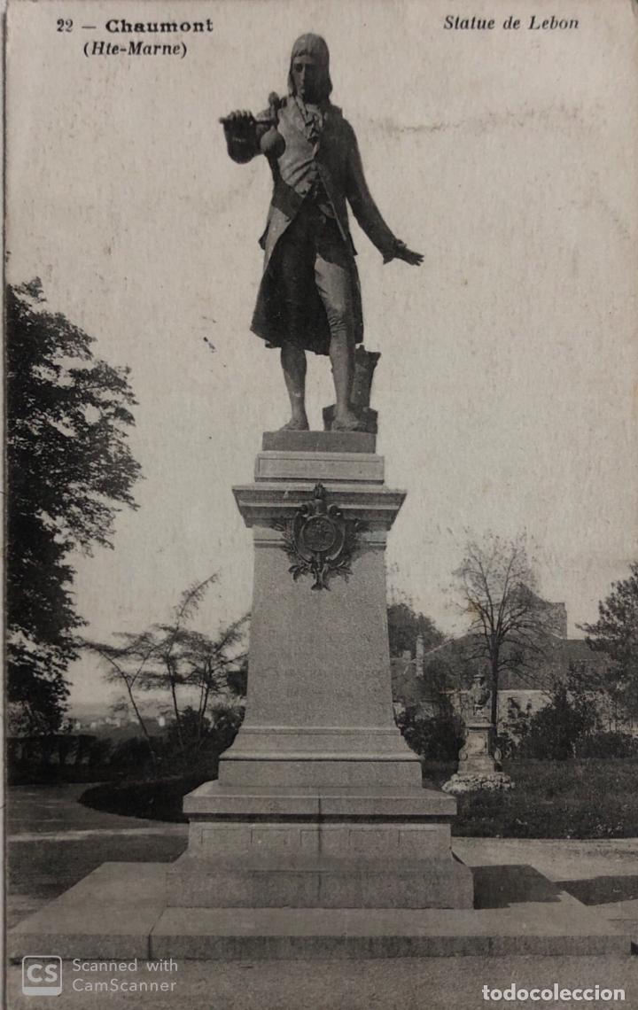 Postcards: TARJETA POSTA DE FRANCIA - CHAUMONT- STATUE DE LEBON.