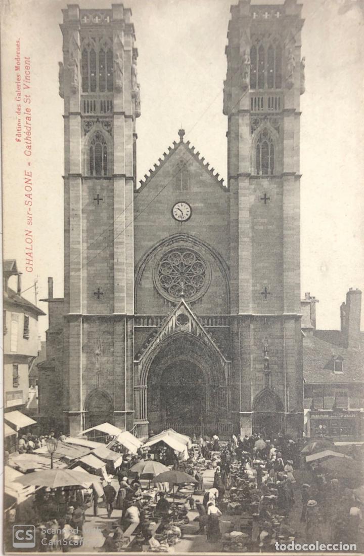 Postcards: TARJETA POSTAL DE CHALON-SUR-SAONE- CATHEDRALE ST VINCENT.