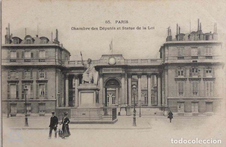 Cartoline: TARJETA POSTAL DE PARIS. CHAMBRE DES DEPUTES ET STATUE DE LA LOI