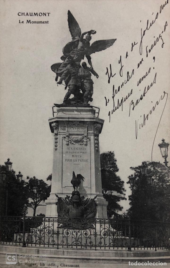Cartoline: TARJETA POSTAL DE FRANCIA- CHAUMONT-LE MONUMENT.