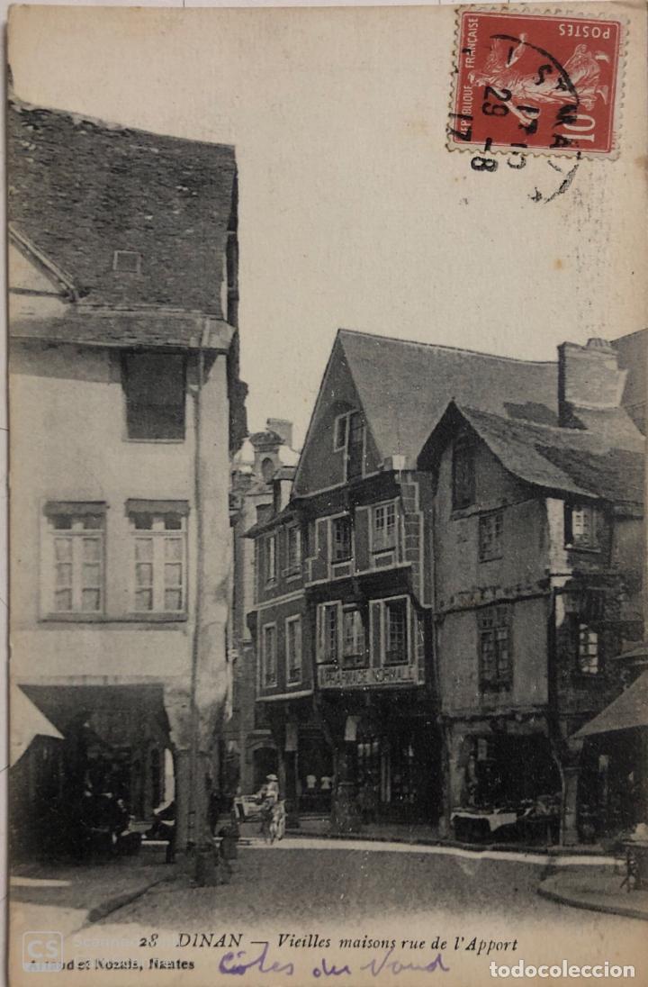 Cartoline: TARJETA POSTAL DE FRANCIA-DINAN. VIEILLES MAISONS RUE DE L'APPORT