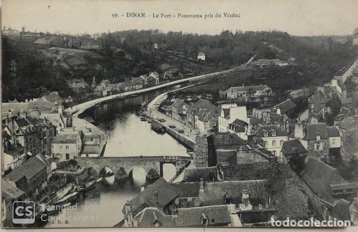 Cartes Postales: TARJETA POSTAL DE FRANCIA-DINAN-LE PORT-PANORAMA PRIS DU VIADUC.