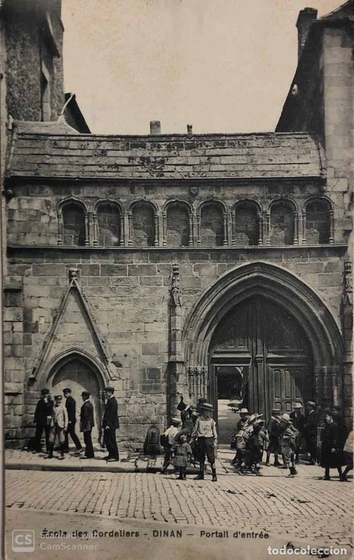 Cartes Postales: TARJETA POSTAL DE FRANCIA-DINAN-ECOLE DES CORDELLERS. PORTAIL D'ENTREE.