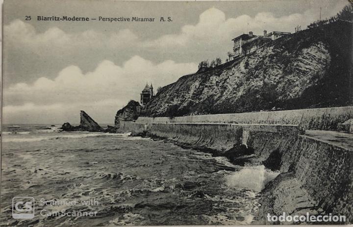 Cartes Postales: TARJETA POSTAL DE FRANCIA-BIARRITZ-MODERNE-PERSPECTIVE MIRAMAR.