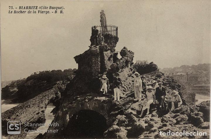 Cartes Postales: TARJETA POSTAL DE FRANCIA-BIARRITZ-LE ROCHER DE LA VIERGE..