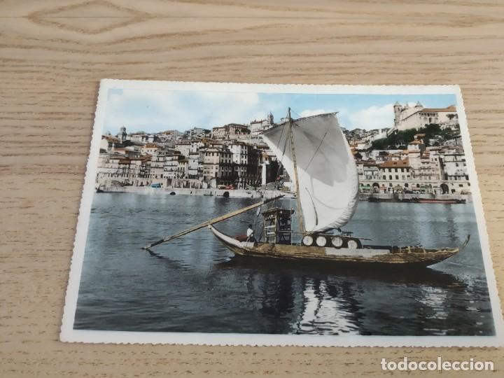 Postales: Postal de Portugal. Porto. Vista Parcial  Rio Douro e Barco Rabeto. CIRCULADA 1963