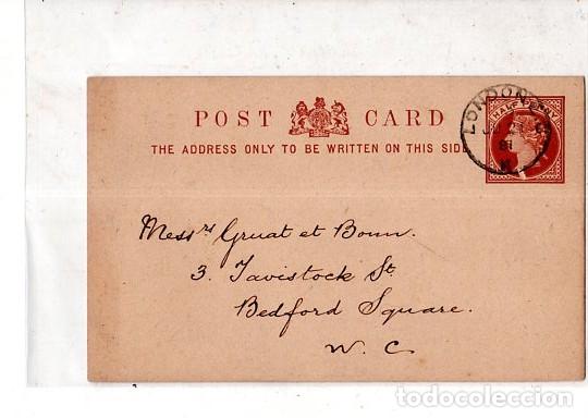 Postales: TARJETA ENTERO POSTAL DE LONDRES A CHIMCHENHAM. - Foto 1