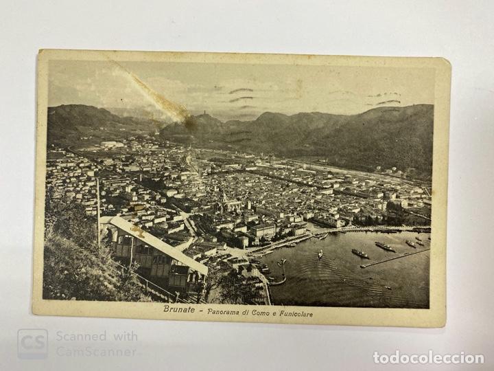 Postkarten: TARJETA POSTAL. ITALIA. LOMBARDIA.BRUNATE. PANORAMA DI COMO E FUNICOLARE.