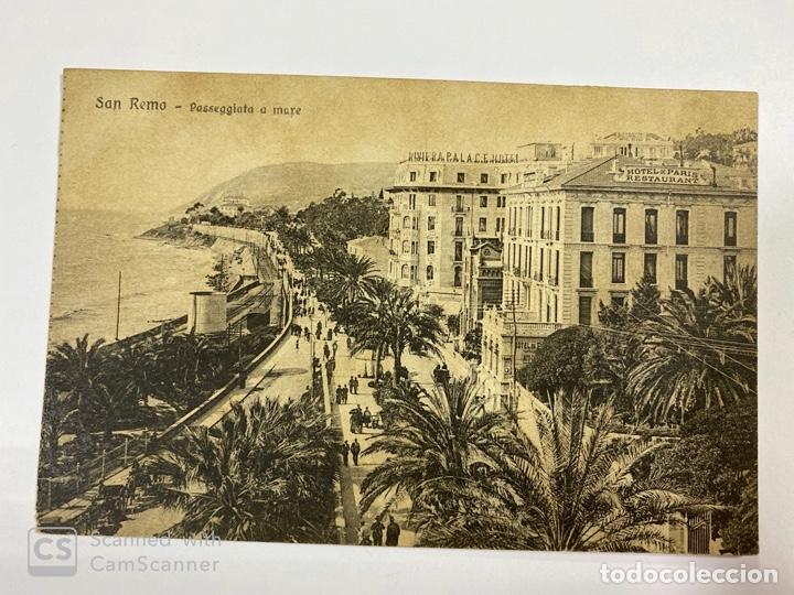 Postkarten: TARJETA POSTAL. ITALIA. SAN REMO. PASSEGGIATA A MARE. ED. BRUNNER & C.