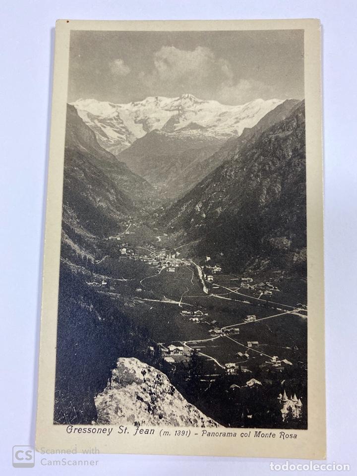Postcards: TARJETA POSTAL. ITALIA. GRESSENOY ST. JEAN. PANORAMA COL MONTE ROSA. ED. A. SQUINDO.