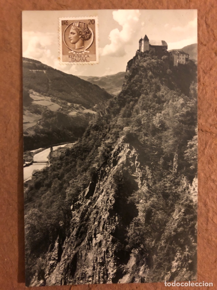 Postais: CHIUSA D&rsquo;ISARCO, CONVENTO SABIONA KLAUSEN 525 - KLOSTER S&Auml;BER. POSTAL CIRCULADA EN 1957.