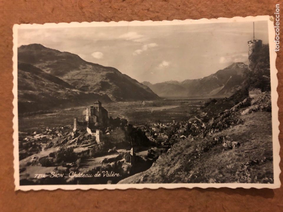 Postais: SION, CHATEAU DE VAL&Egrave;RE. POSTAL CIRCULADA EN 1948. CON SELLOS. N&deg; 7712 PERROCHET.