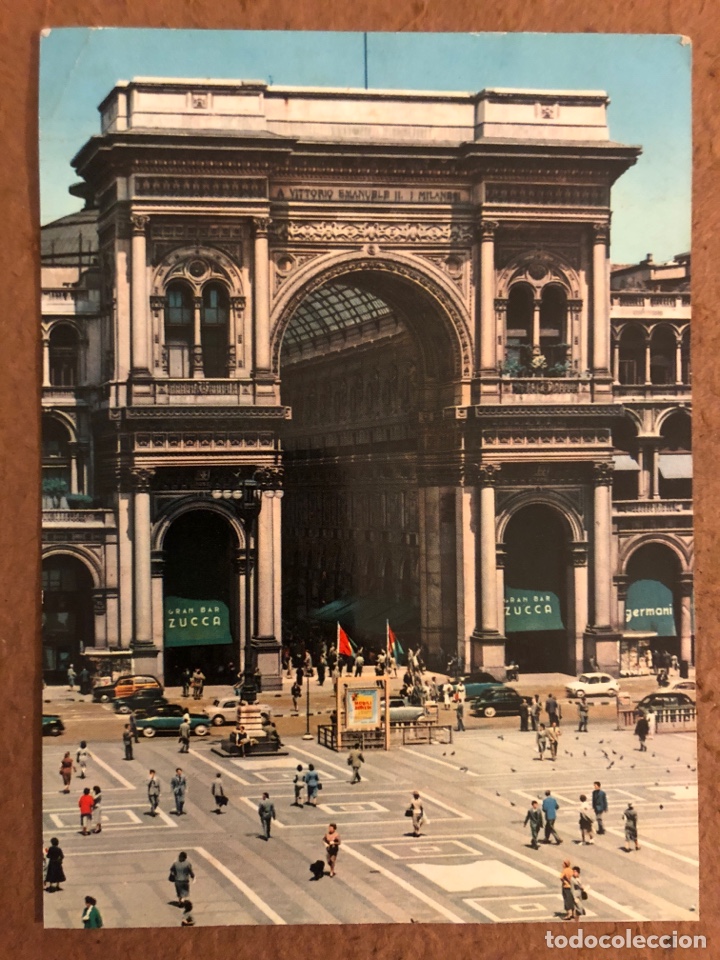 Postais: MILANO, INGRESSO GALLERIA VITTORIO EMANUELE. ANTIGUA POSTAL CIRCULADA. EDIZ SAF N&deg; 10.