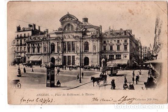 Postkarten: TARJETA POSTAL DE ANGERS. PLACE DU RALLIEMENT, LE THEATRE.