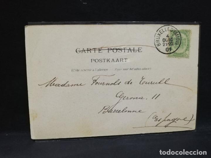 Postales: TARJETA POSTAL DE BRUXELLES. POSTE CENTRALE. - Foto 2