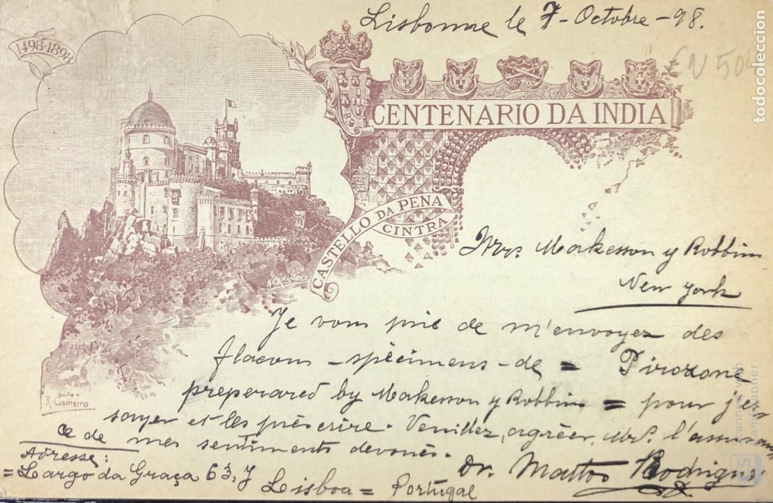 Postais: TARJETA POSTAL PORTUGAL. CENTENARIO DA INDIA.