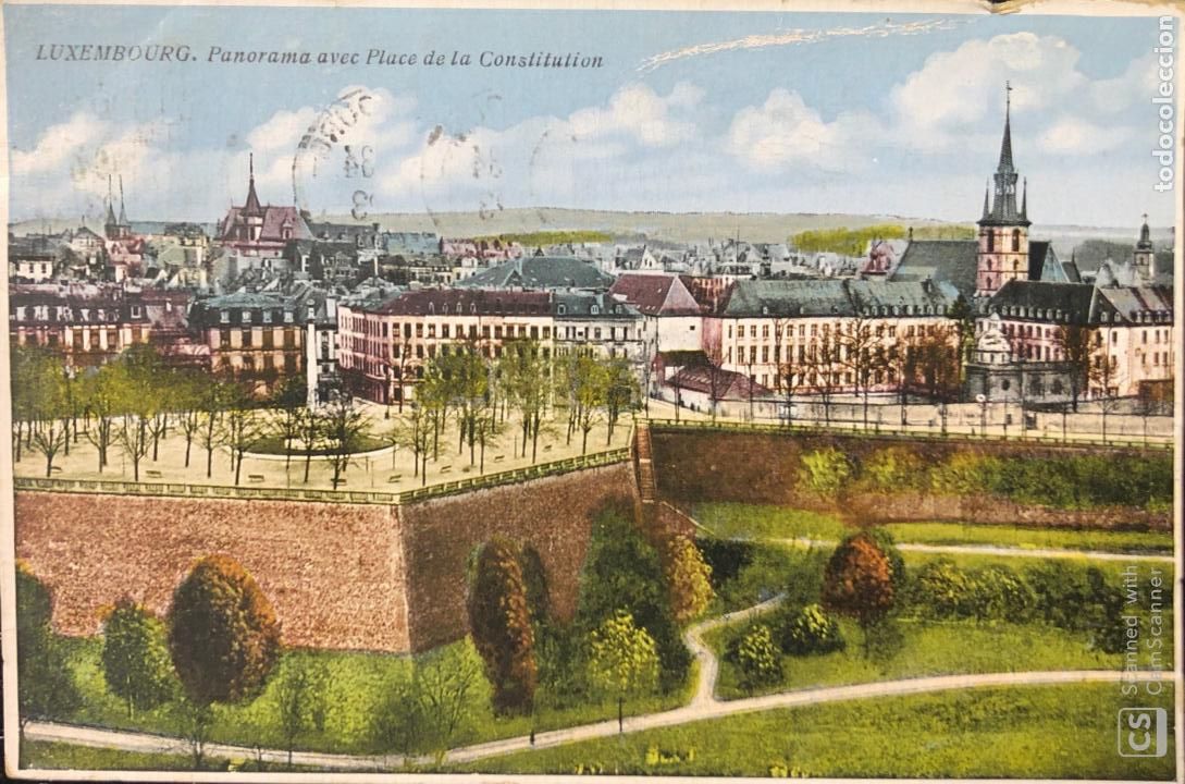 Cartoline: TARJETA POSTAL DE LUXEMBOURG. PANORAMA AVEC PLACE DE LA CONSTITUTION