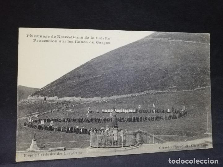 Cartoline: TARJETA POSTAL. FRANCIA. PELERINAGE DE NOTRE-DAME DE LA SALETTE. PROCESSION SUR LES FIANCA.