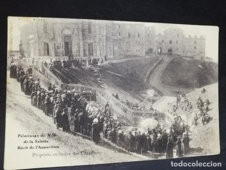 Cartoline: TARJETA POSTAL. FRANCIA. PELERINAGE DE NOTRE-DAME DE LA SALETTE. RECIT DE I&acute;APPARITION.