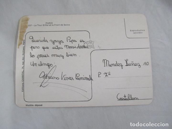 Postales: Par&iacute;s - Escrita - Foto 2