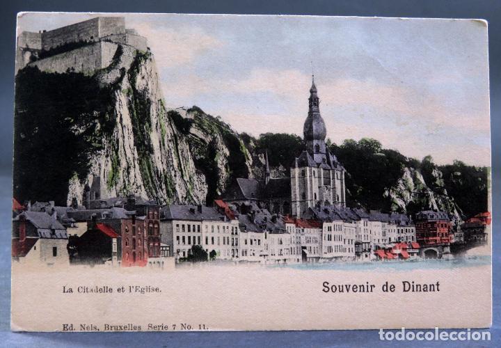 Postcards: Postal Souvenir Dinant Francia La Citadelle et l Eglise Nels sin dividir sin circular
