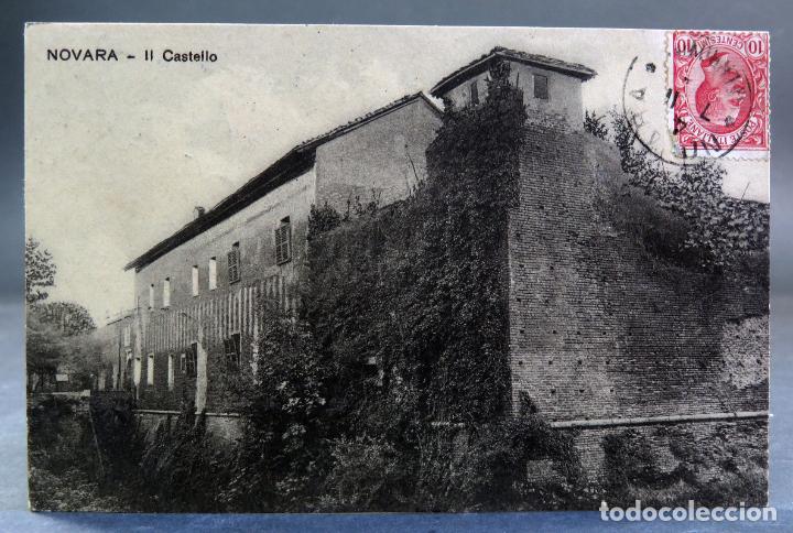 Postales: Postal Novara Italia Il Castelo circulada sello 1911