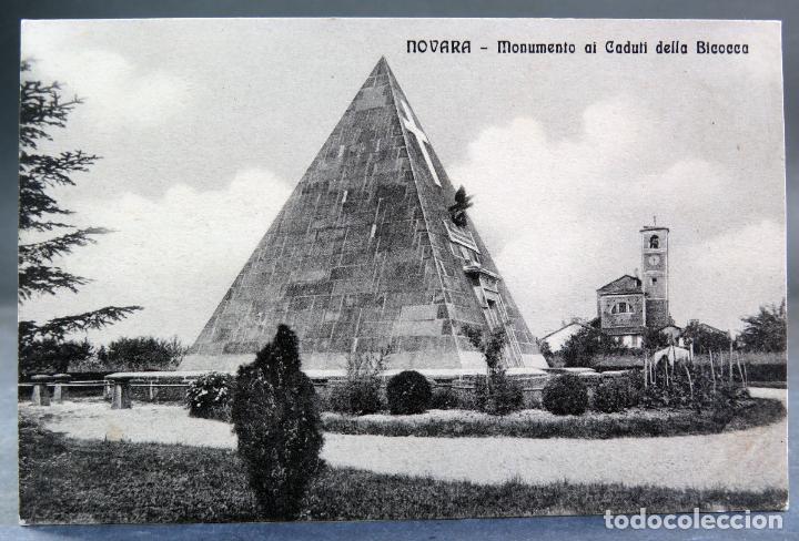 Postales: Postal Novara Italia Monumento ai Caduti della Bicocca Bianco e Pancaldi sin circular hacia 1910