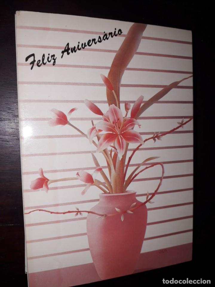 Postales: N&ordm; 36231 POSTAL PORTUGAL FLORES FELIZ ANIVERSARIO
