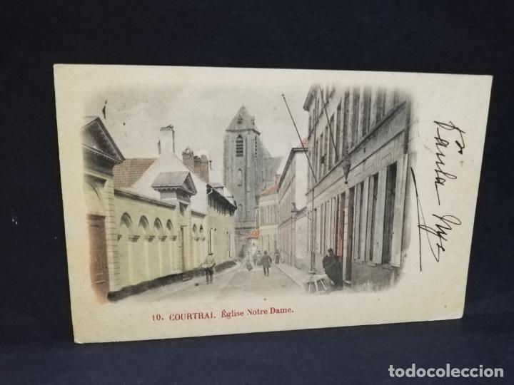 Postkarten: TARJETA POSTAL. BELGICA. COURTRAI. EGLISE NOTRE DAME.