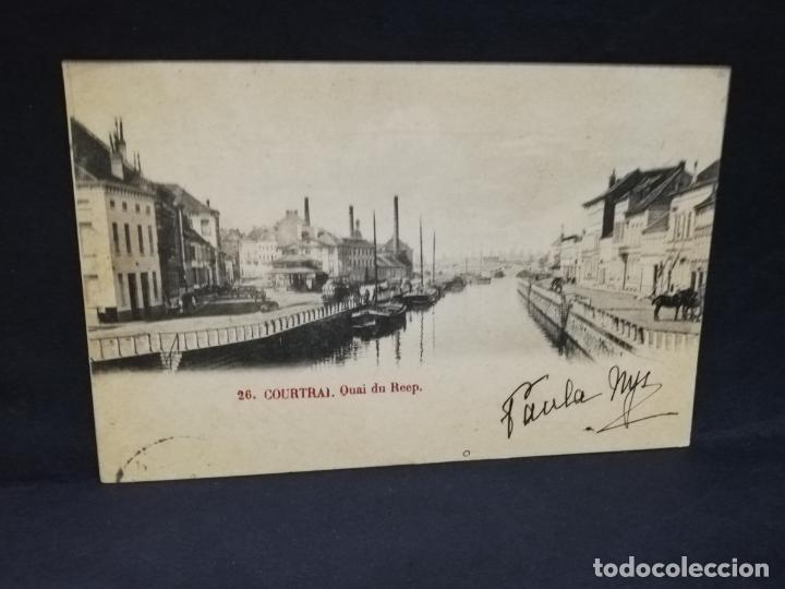 Postkarten: TARJETA POSTAL. BELGICA. COURTRAI. QUAI DU REEP.