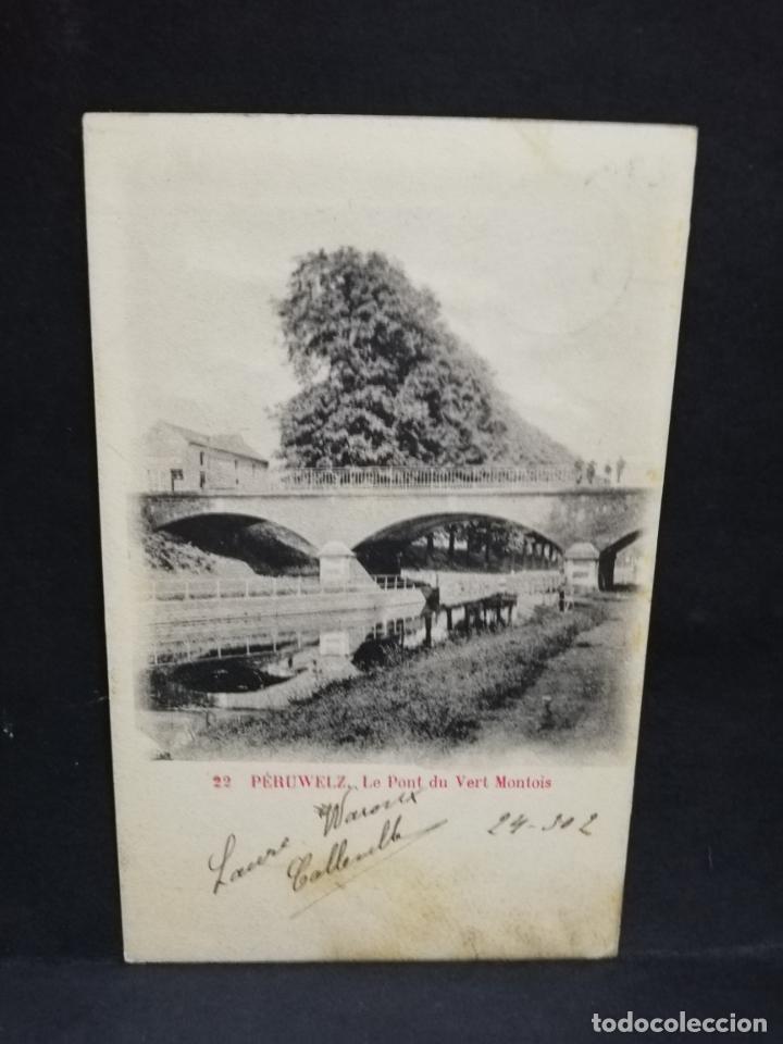 Postkarten: TARJETA POSTAL. BELGICA. PERUWELZ. LE PONT DU VERT MONTOIS.
