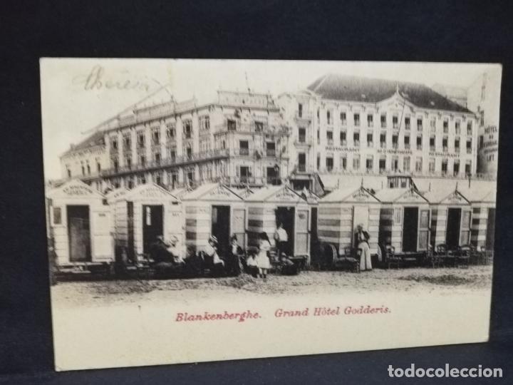Postkarten: TARJETA POSTAL. BELGICA. BLANKENBERGHE. GRAND HOTEL GODDERIS.