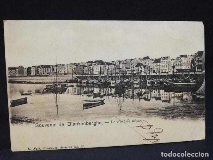 Postales: TARJETA POSTAL. BELGICA. BLANKENBERGHE. LE PORT DE PECHE.