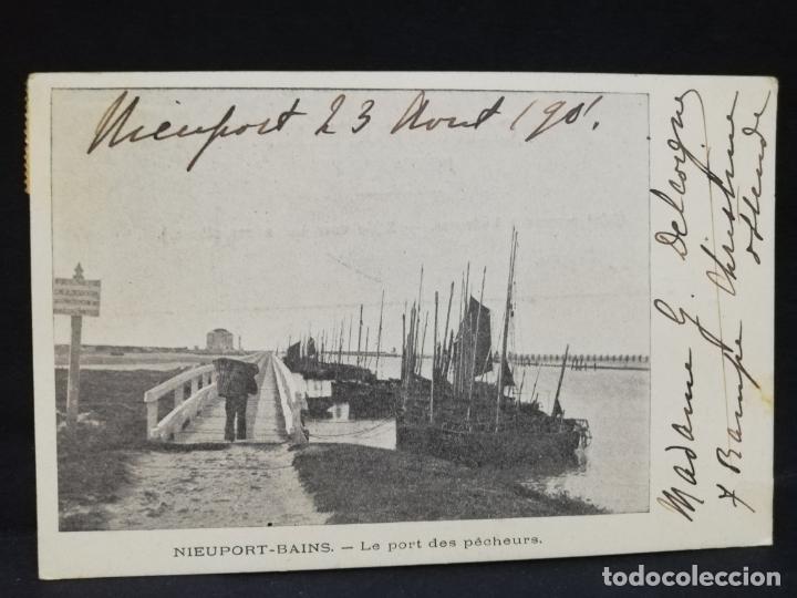 Postales: TARJETA POSTAL. BELGICA. NIEUPORT-BAINS. LE PORT DES PACHEURS.
