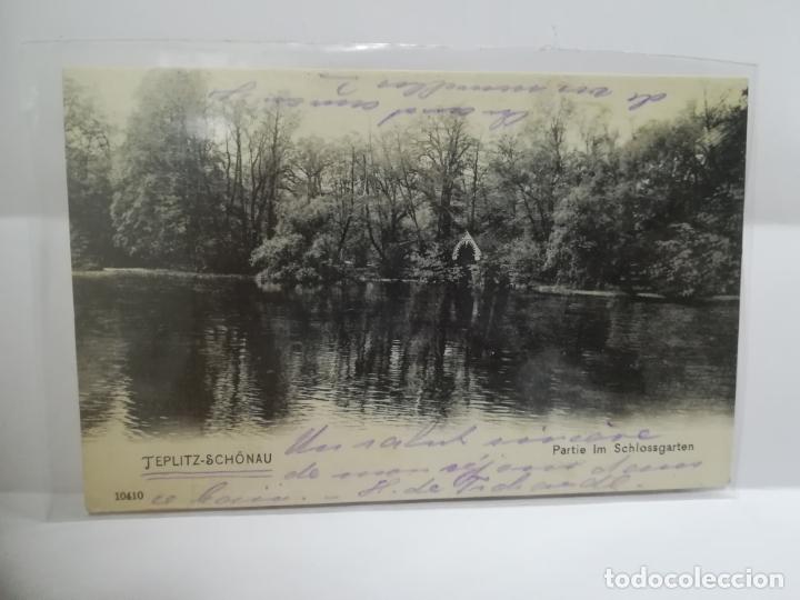 Postkarten: TARJETA POSTAL. REPUBLICA CHECA. TEPLITZ-SCH&Ouml;NAU. PARTIE IM SCHLOSSGARTEN. 10410