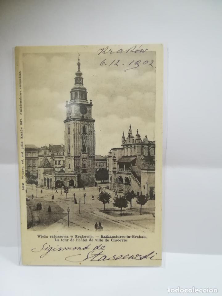 Postkarten: TARJETA POSTAL. POLONIA. LA TOUR DE L'HOTEL DE VILLE DE CRACOVIE. 54647 WYDAWN