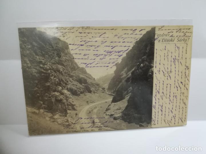 Postkarten: TARJETA POSTAL. CHECOSLOVAQUIA. POZDRAV Z DIVOKE SARKY!. 902.404. KAREL BELIMANN