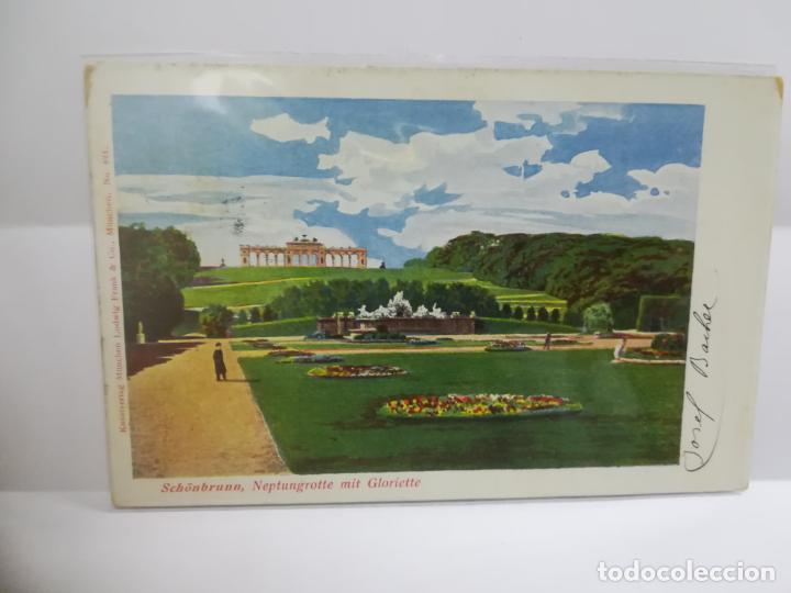 Postkarten: TARJETA POSTAL. AUSTRIA. SCH&Ouml;NBRUNN. NEPTUNGROTTE MIT GLORIETTE. 821. KUNSTVERLAG MUNCHEN