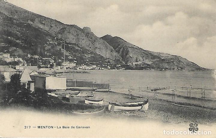 Postales: FRANCIA - MENTON (La Baie de Garavan) - Foto 1