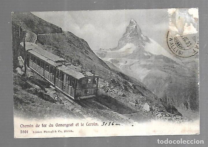 Cartes Postales: TARJETA POSTAL. FRANCIA. CHEMIN DE FER DU GONERGRAT ET LE CERVIN. 3891.