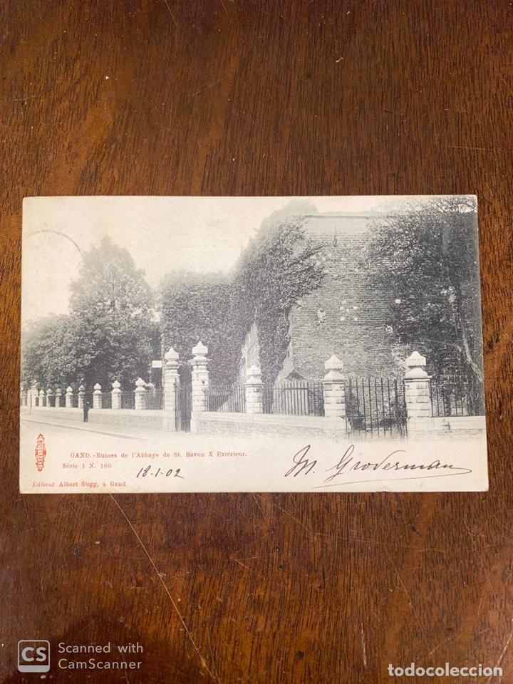 Cartes Postales: TARJETA POSTAL. BELGICA. FLANDES ORIENTAL.GANTE.GAND.RUINES DE L'ABBAYE DE ST. BAVON X EXTERIEUR