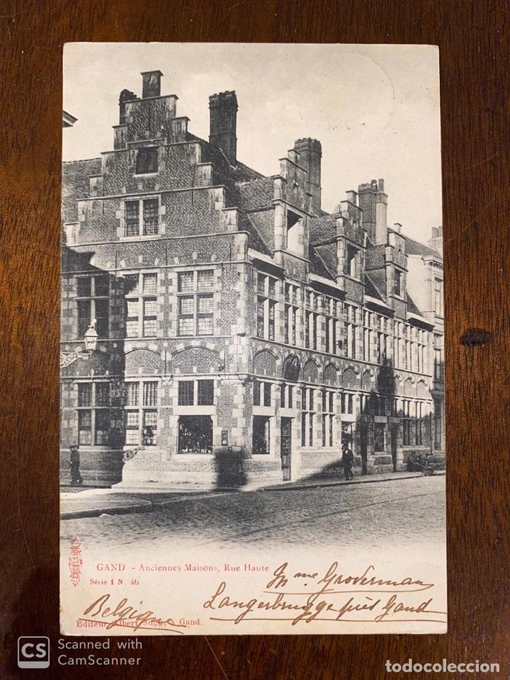 Cartes Postales: TARJETA POSTAL. BELGICA. FLANDES ORIENTAL.GANTE.GAND.ANCIENNES MAISONS, RUE HAUTE