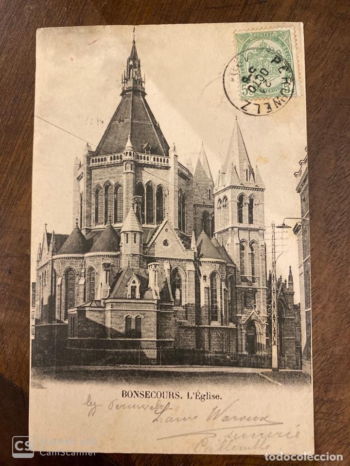Cartes Postales: TARJETA POSTAL. BELGICA. BONSECOURS. L'EGLISE