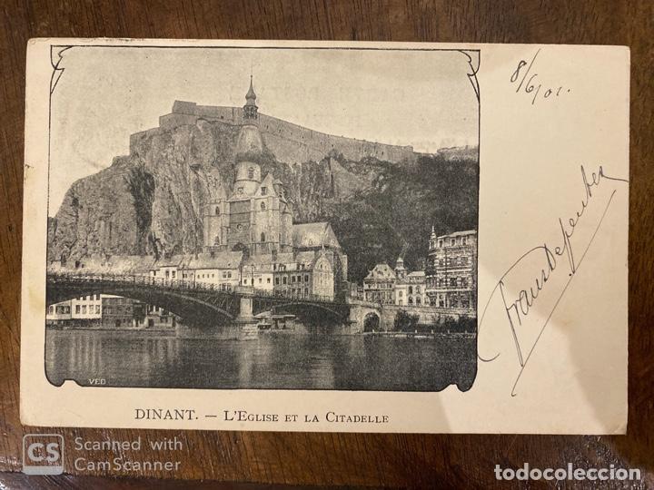 Cartes Postales: TARJETA POSTAL. BELGICA. NAMUR. DINANT. L'EGLISE ET LA CITADELLE